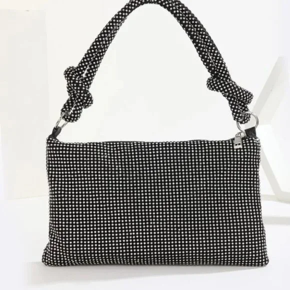 Rhinestone Decor Knot Detail Clutch Bag - Picture 5 of 8